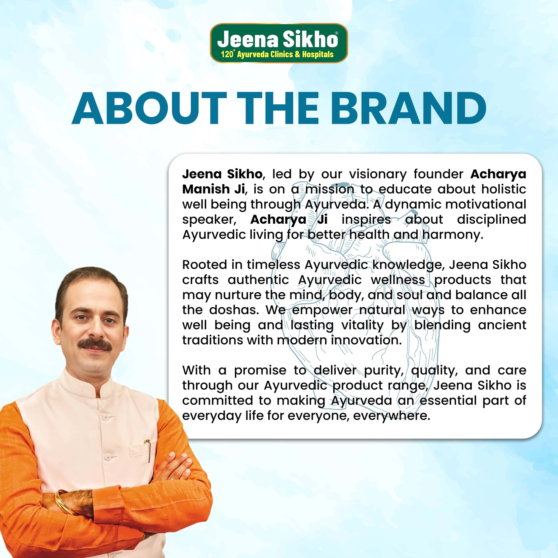 Heart Care brand with Acharya Manish Ji story