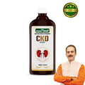 CKD Kidney Care syrup bottle with Acharya Manish Ji