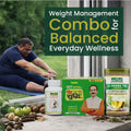 Jeena Sikho weight management combo featuring Slimite, Gut Detox, and 32 Herbs Tea, presented as an Ayurvedic wellness combination for supporting a balanced everyday lifestyle