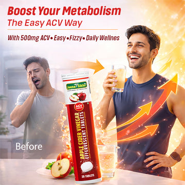 Apple Cider Vinegar Effervescent Tablets | Improves Digestion, Metabolism & Daily Wellness