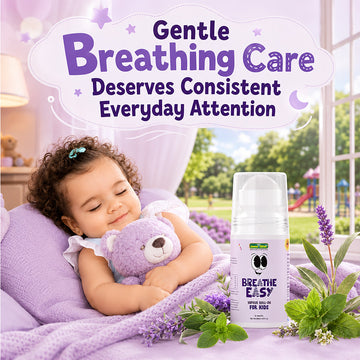 Breathe Easy Vapour Roll-On For Kids | Natural Ayurvedic Cold Weather Roll-On with Eucalyptus & Lavender Oil | 40ml