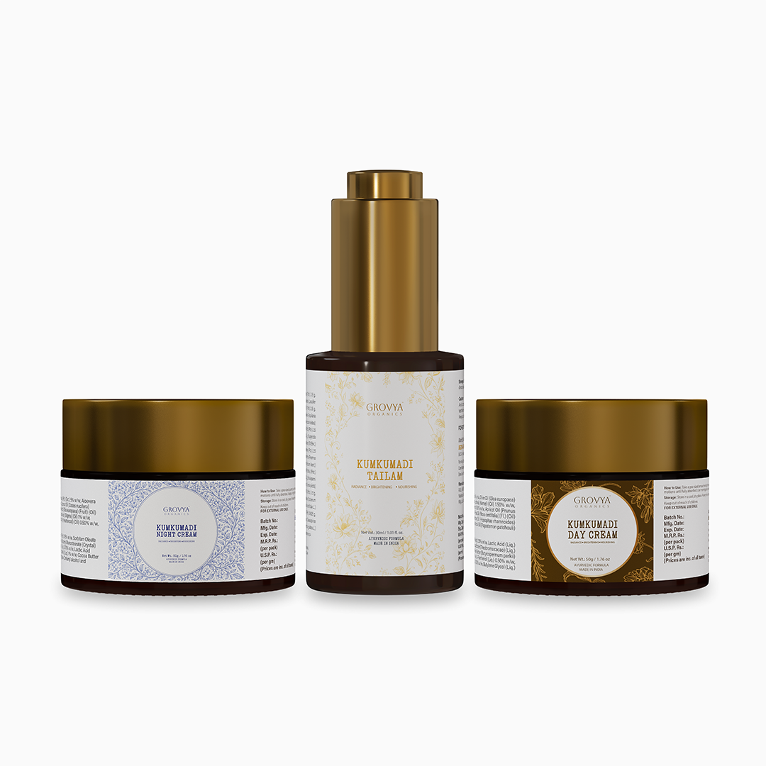 Kumkumadi Skincare Combo | Ayurvedic Skincare Ritual for Glowing, Smooth & Nourished Skin