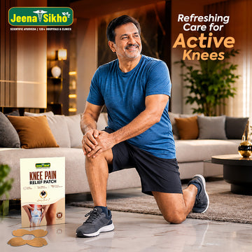 Knee Pain Relief Patch | Ayurvedic Herbal Patch with Gandhpura Oil, Menthol, & Kapoor | Helps Maintain Joint Comfort, Everyday Mobility & Muscle Comfort | 5 Medicated Patches