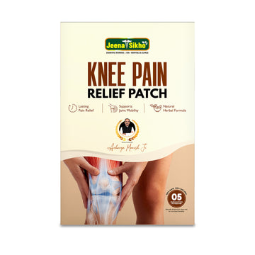 Knee Pain Relief Patch | Ayurvedic Herbal Patch with Gandhpura Oil, Menthol, & Kapoor | Helps Maintain Joint Comfort, Everyday Mobility & Muscle Comfort | 5 Medicated Patches