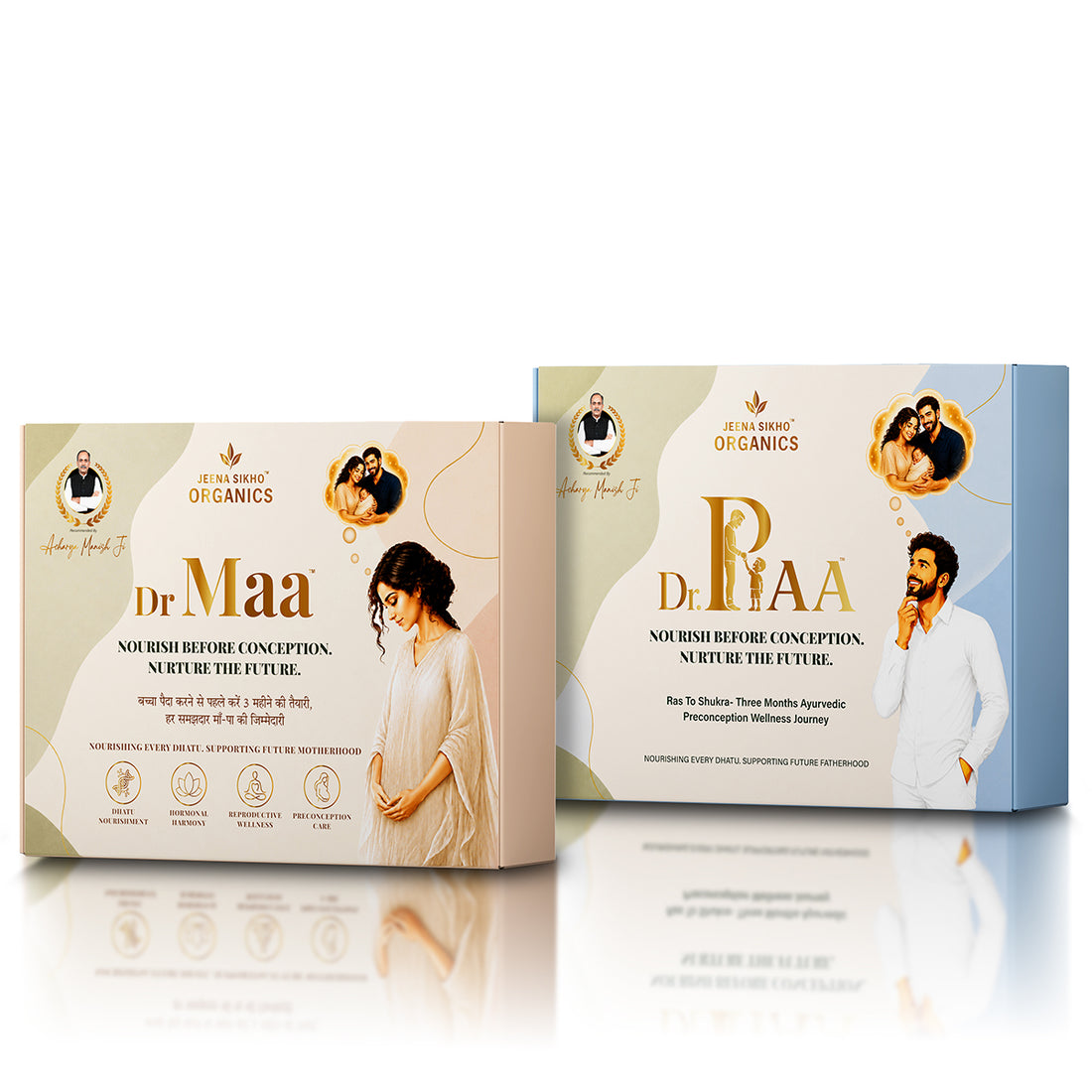 Dr Maa-Paa Kit | Ayurvedic Men & Women Wellness Combo | Paurush & Nari Xpert Tablets, Granules & Syrup | Traditional Herbal Care