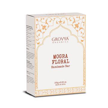 Mogra Floral Handmade Bar | Luxury Ayurvedic Floral Soap with Jasmine & Almond Oil