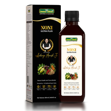 Noni Ultra Plus | 15-Herb Ayurvedic Tonic with Noni, Brahmi, Shankhpushpi & Ashwagandha | Zero Added Sugar, 500 ml