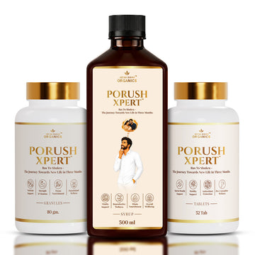 Dr. Paa Kit | Paurush Xpert Ayurvedic Men's Wellness Combo | Tablets, Granules & Syrup | Traditional Herbal Care for Men's Vitality & Reproductive Wellness