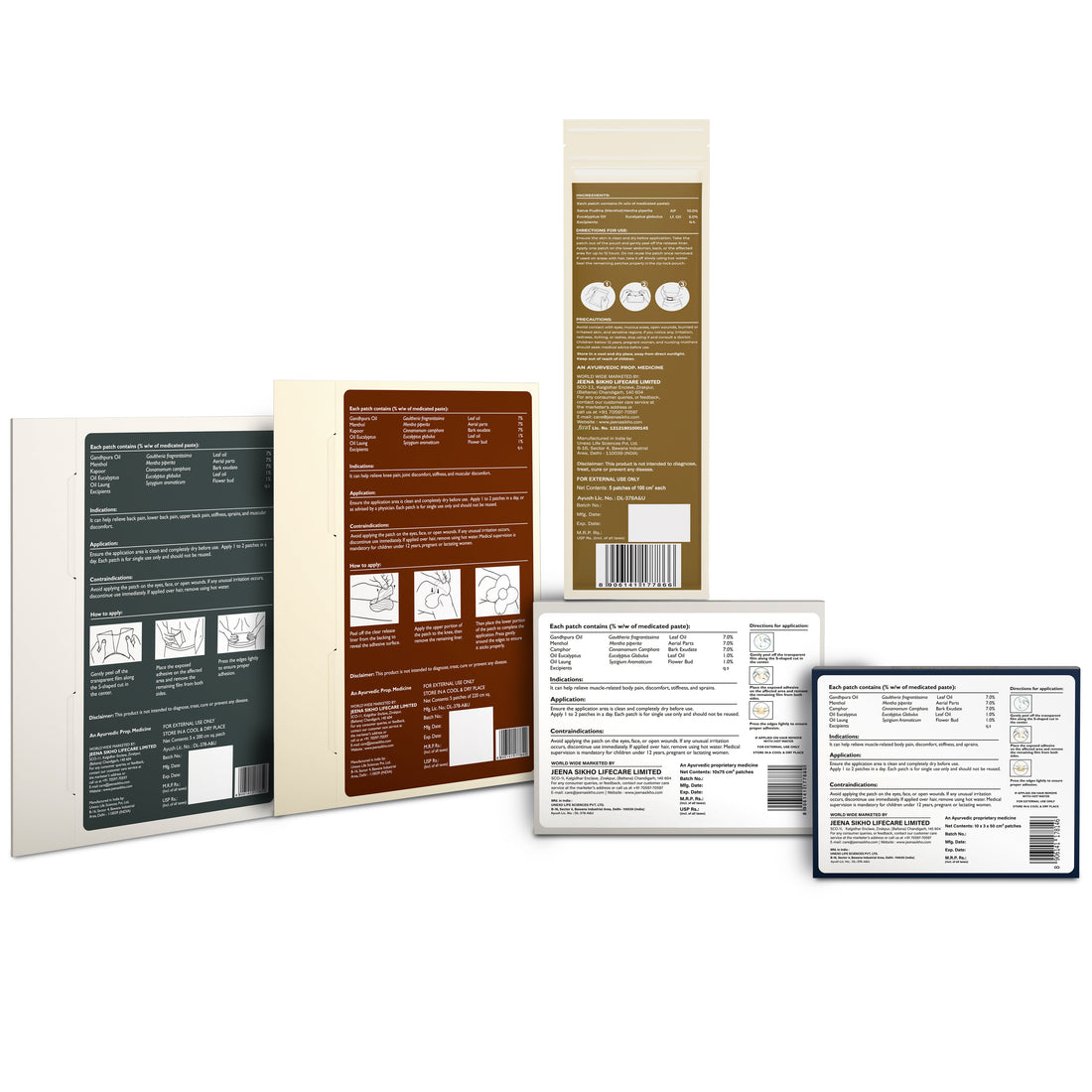 Ayurvedic pain relief patches for back pain, knee pain, feminine pain and everyday pain relief