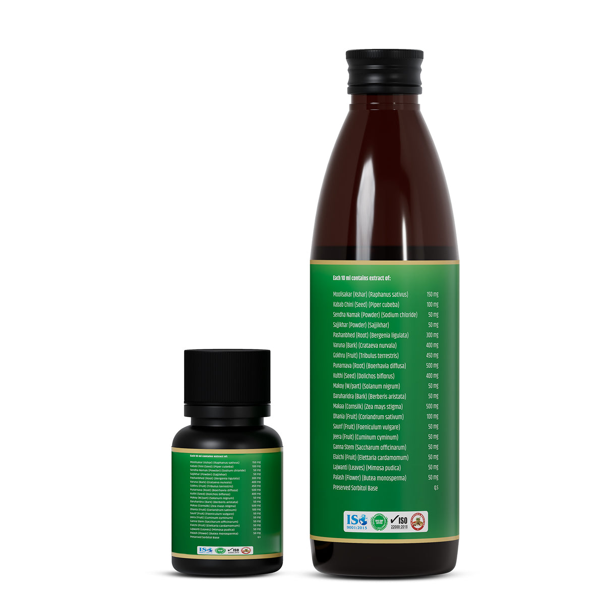 Pathri Shuddhi Syrup and Tablet Ingredients