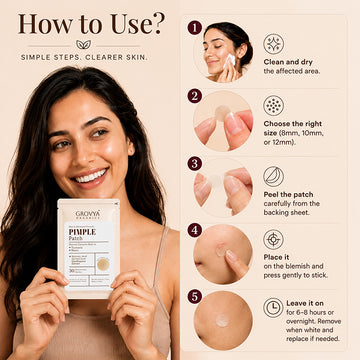 Pimple Patch | Hydrocolloid Acne Patch with Turmeric, Neem & Calendula | Salicylic Acid Acne Spot Patch for Face | Invisible Overnight Pimple Stickers, 30 Patches (8 mm, 10 mm & 12 mm)