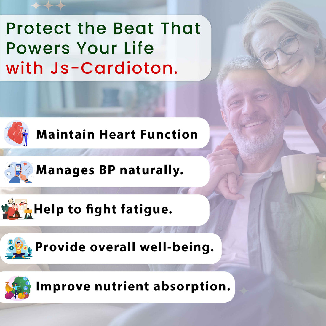 Heart Care JS Cardiotton with BP fatigue wellness support
