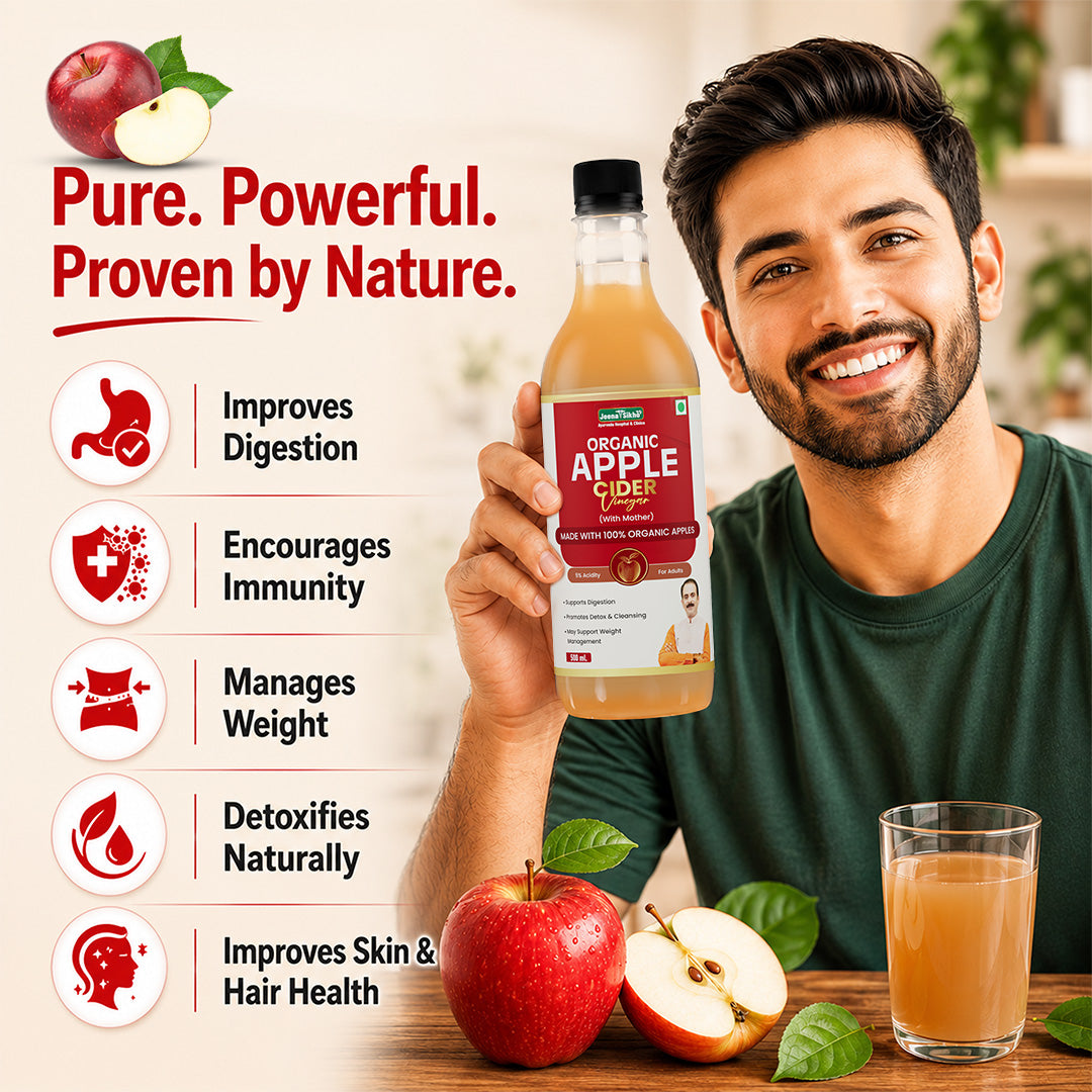 Pure Powerful Proven by Nature banner with Apple Cider Vinegar and Apple Vinegar benefits