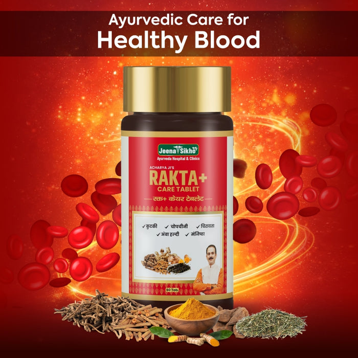 Rakta+ Care Tablets – Ayurvedic support for Blood Purification, Clear Skin & Liver Detox