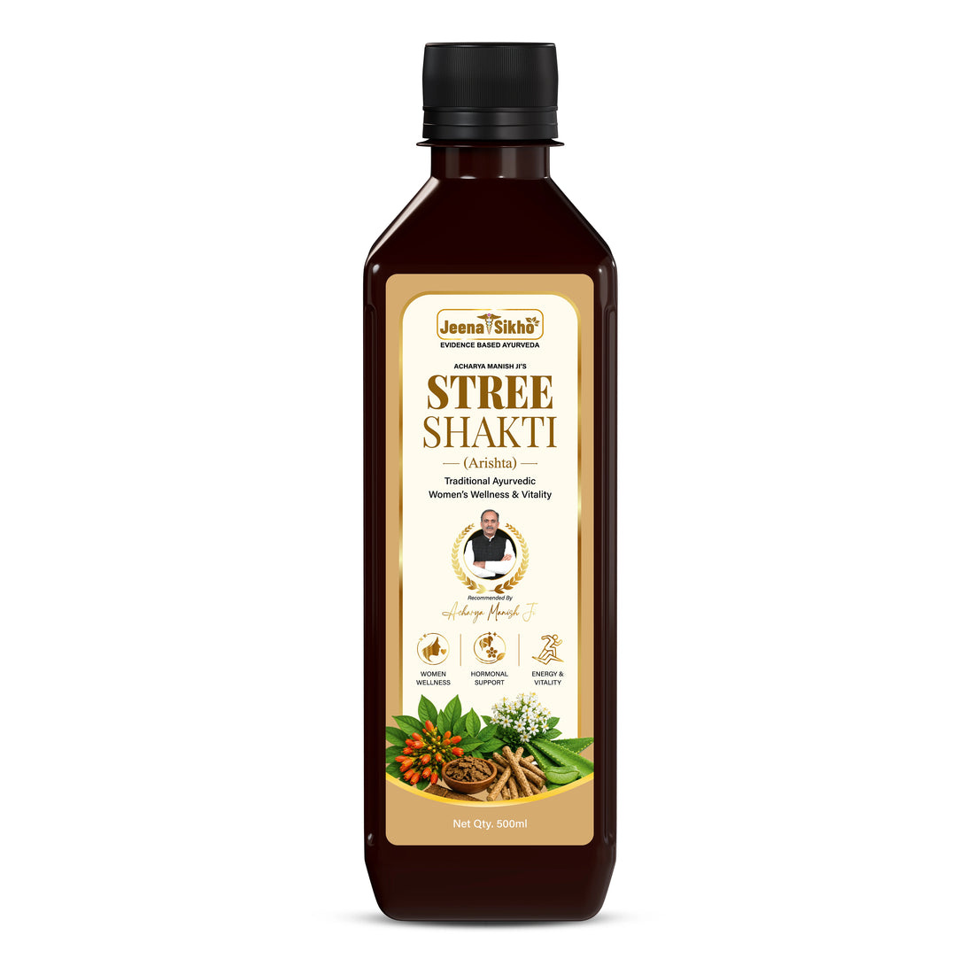 Stree Shakti Arishta | Ayurvedic Tonic for Women's Wellness, Hormonal Support & Vitality | Ashok Chhal, Lodhra & Ashwagandha | 500 ml
