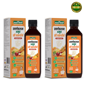 Swaranfalam Amrit Sea Buckthorn Orange Flavour | Ayurvedic Immunity Juice with Amlavetasa, Ashwagandha & Orange | Nutritional Balance & Overall Wellness