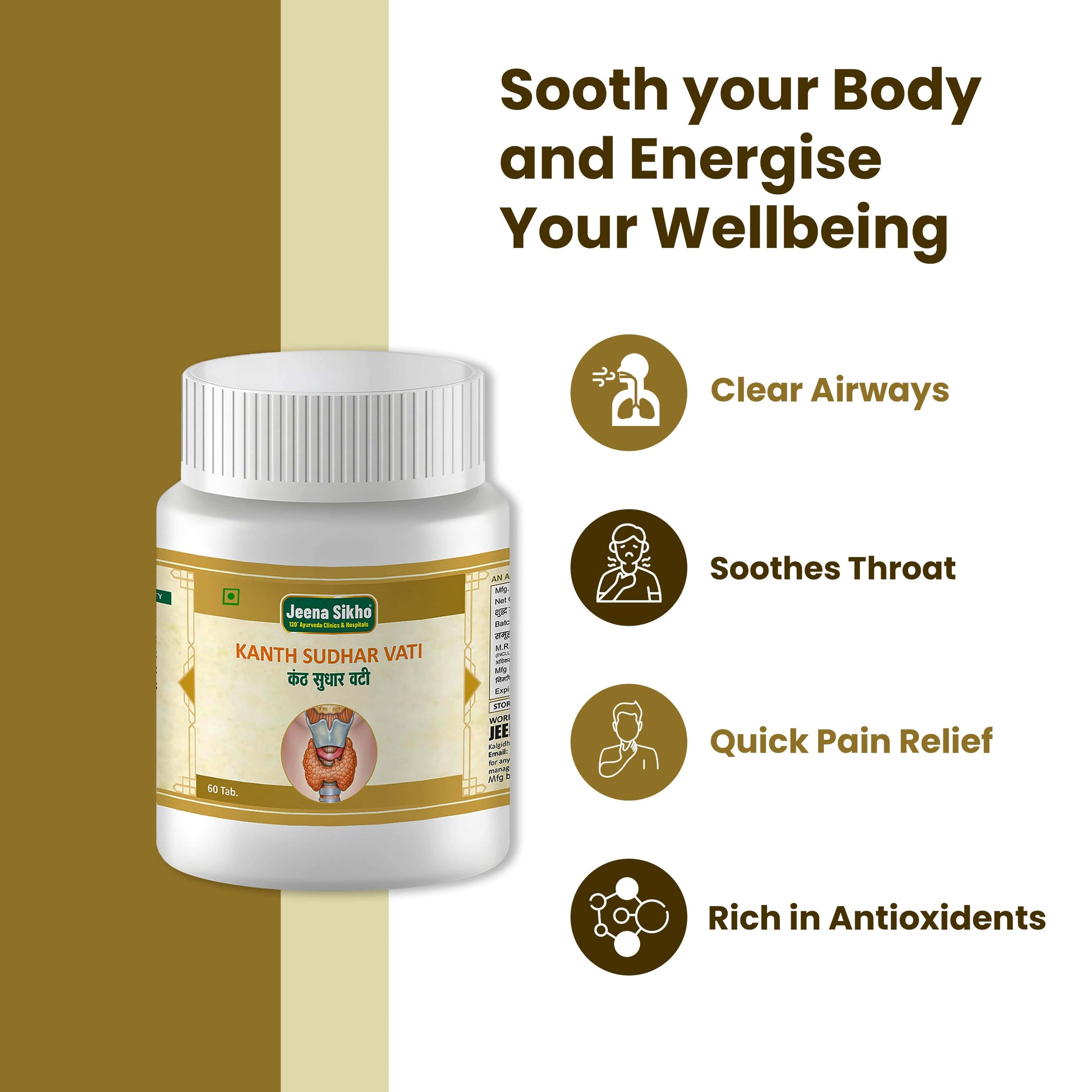 Throat soothing herbal tablets