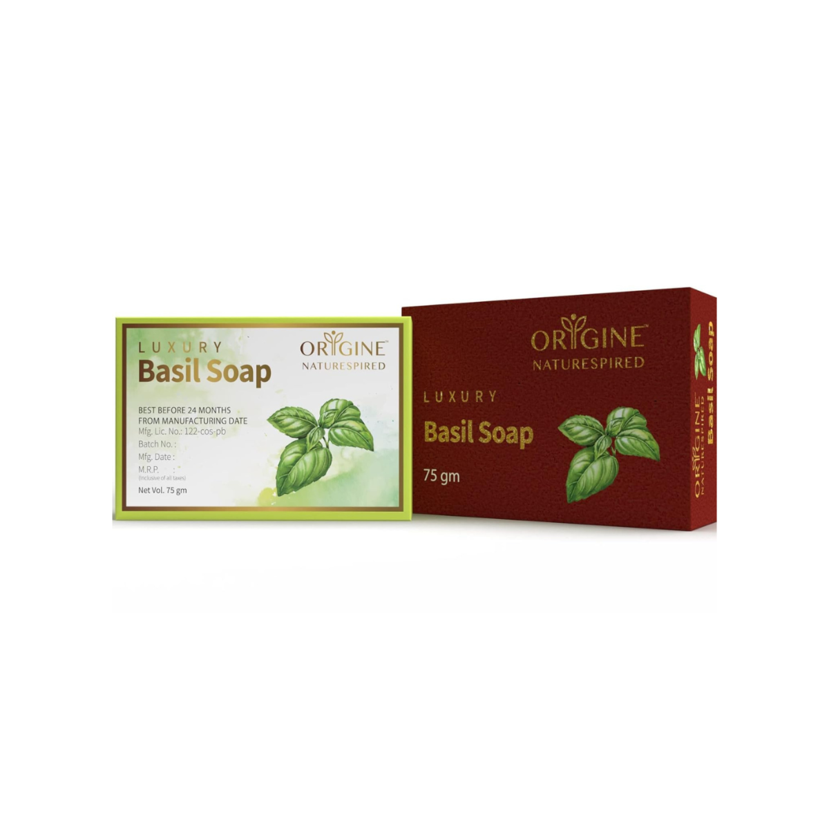 Basil & Shea Butter Soap | For Gentle Cleansing & Skin Hydration, 75 gm