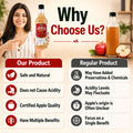 Why Choose Us banner showing Apple Cider Vinegar benefits and natural apple ingredients