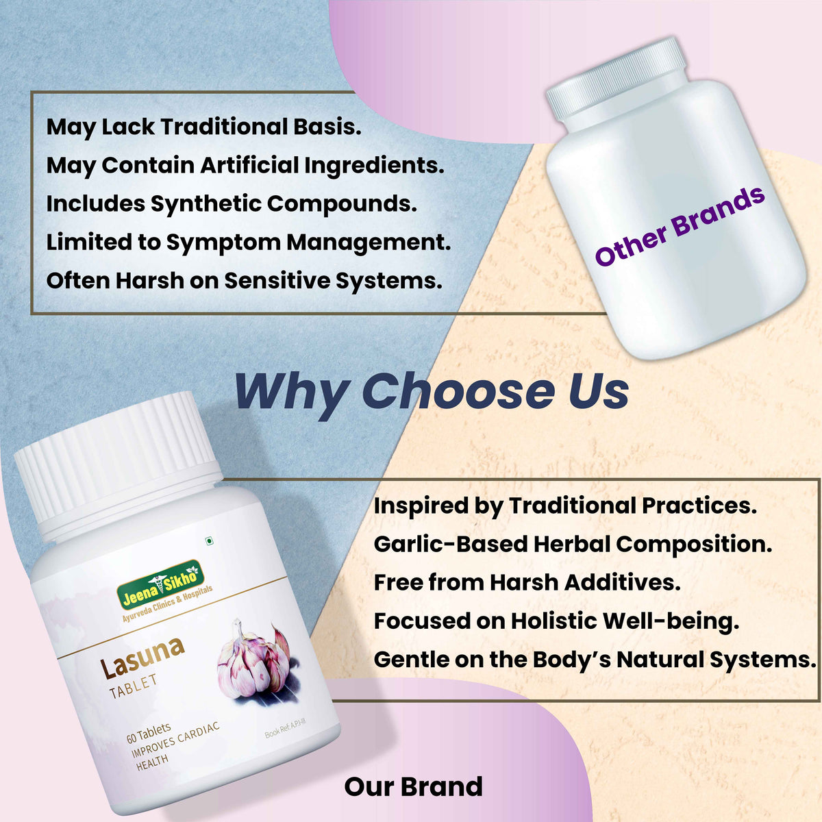 Heart Care Lasuna with garlic herbal wellness support