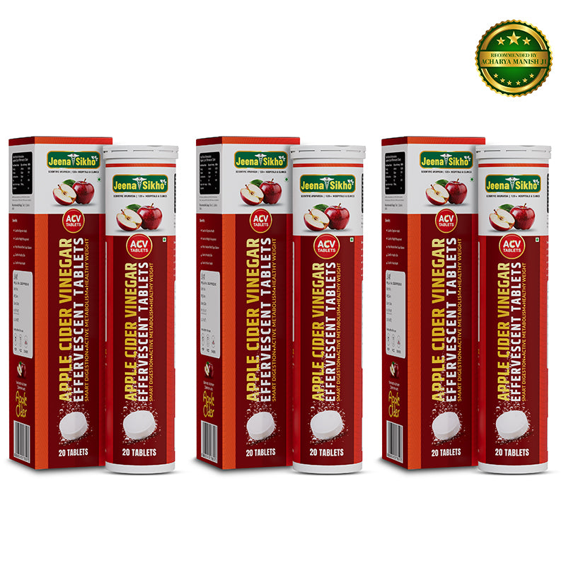 Apple Cider Vinegar Supplement by Jeena Sikho in effervescent tablets supporting digestion, metabolism and daily wellness routine