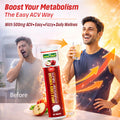 Apple Cider Vinegar Tablets with 500mg ACV in effervescent format supporting metabolism, daily wellness and easy consumption