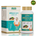 Arogya Vati Ayurvedic medicine for digestion with traditional herbs supporting digestive wellness, liver balance and daily care