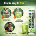 How to use Ashwagandha Drink Tablets: drop one tablet in 250 ml water, let it dissolve completely, then drink when required