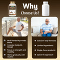 Asthi Poshak Ayurvedic joint pain tablets comparison showing multi-herbal blend, Hadjod, Shilajit, strength and mobility support