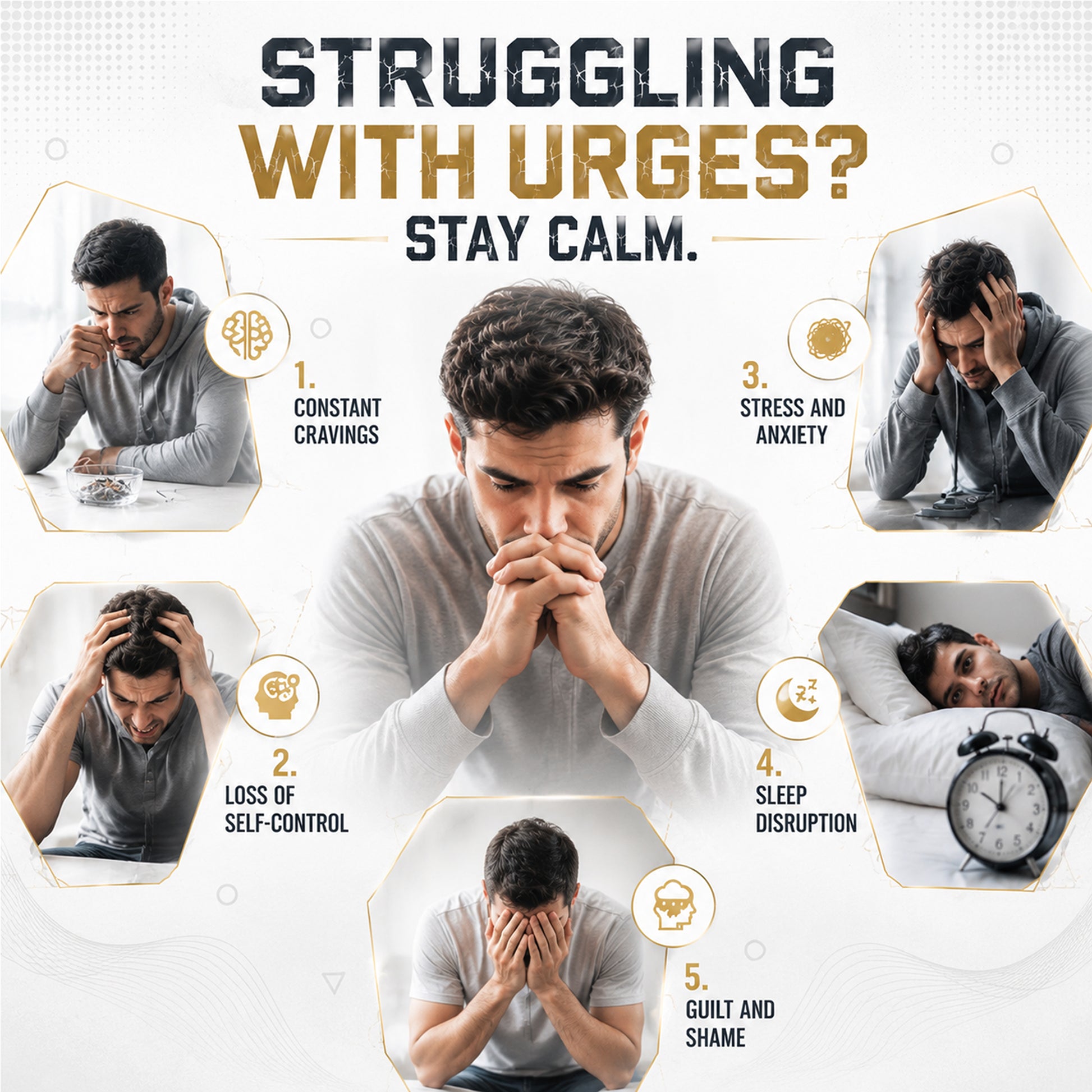 Ayurvedic medicine for addiction support highlighting cravings, stress, anxiety, sleep disruption and emotional wellness