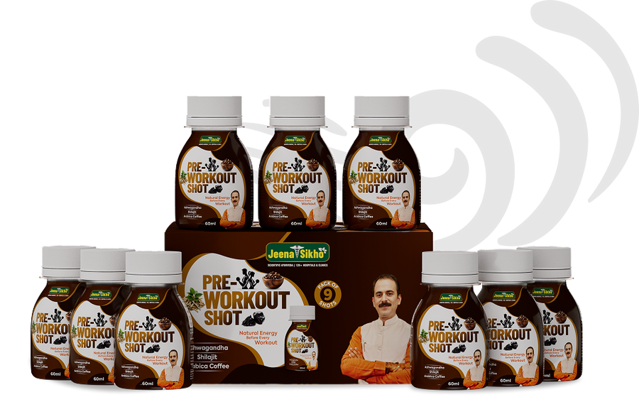 <h1>
                  Ayurvedic <span>Pre-Workout Shot</span> To Fuel
                  <span>Every Intense Session</span>
                </h1>