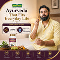 Chander Vati Ayurvedic wellness guide showing 2 tablets twice daily after meals with normal water for digestive balance