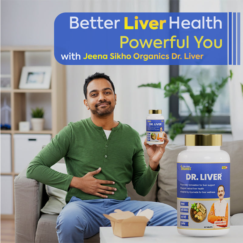 Fatty liver ayurvedic medicine with herbal ingredients that support liver wellness, digestive comfort and metabolic balance
