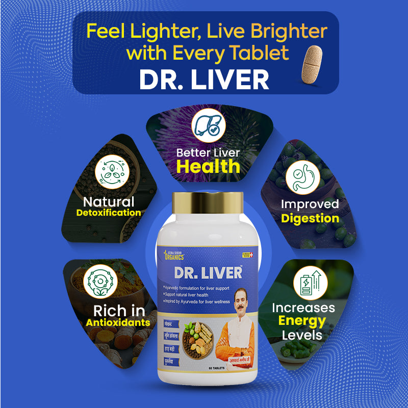 Dr. Liver Tablets are formulated as the best ayurvedic medicine for liver detox support with Bhumi Amla, Punarnava and Bhringraj