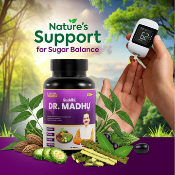 Ayurvedic medicine for diabetes with Gudmar Neem Karela and Jamun to support healthy blood sugar balance and daily wellness