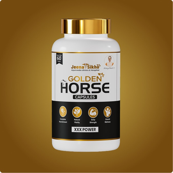 Golden Horse Capsules | Ayurvedic Herbal Vitality Supplement for Men | Support Natural Energy, Strength & Stamina