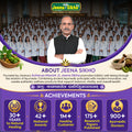 Jeena Sikho banner featuring Acharya Manish Ji, Ayurvedic doctors, and trusted care supporting overall wellness alongside cancer treatment
