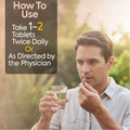 Livchronic Ayurvedic Liver Care Capsules usage guide showing daily dosage instructions for herbal liver wellness support