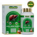 Livo Herb Shield Ayurvedic liver support capsules with antioxidant, bile-flow and detox support for healthy liver function.