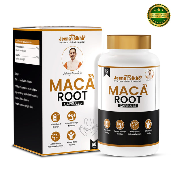 Maca Root Capsules | Provides Stamina, Strength & Daily Wellness | Adaptogenic Plant-Based Formula