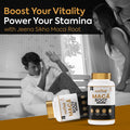 Maca Root with Ashwagandha supporting vitality, stamina, energy and overall wellness with natural herbal ingredients