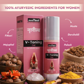 Narirtva V Toning Gel with 100% Ayurvedic ingredients like Majuphal, Palash, Musta and Daruhaldi for feminine care