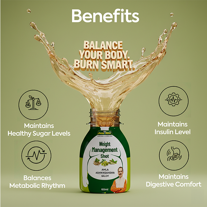 Weight Management Shot benefits include metabolic balance, digestive comfort and support for healthy sugar and insulin levels