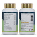 Ojas Forever+ Energy Capsules back label showing Ayurvedic ingredients, composition, dosage, storage and manufacturer details