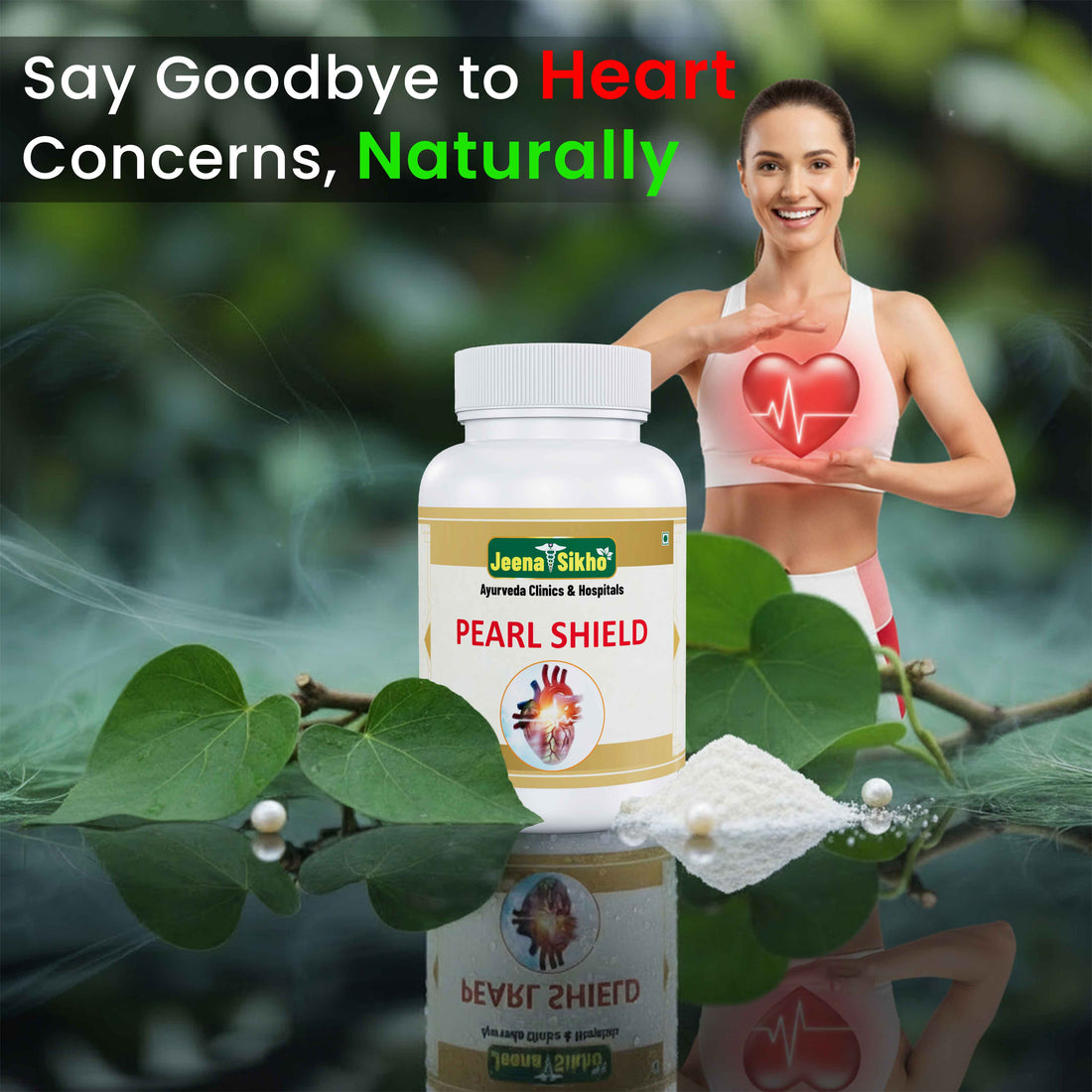 Pearl Shield Ayurvedic heart wellness support supplement.