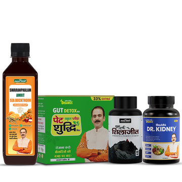 Natural Kidney Wellness Combo | Pet Shuddhi Kit + Pure Shilajit + Dr. Kidney + Sea Buckthorn Orange | Ayurvedic Kidney, Urinary & Daily Wellness