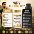 Shudh Shilajit Capsule Ayurvedic energy booster comparison showing natural shilajit extract, easy use, quality and purity