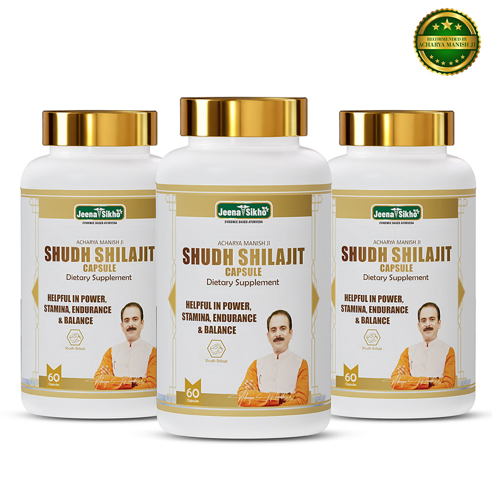 Shudh Shilajit Capsule pack for energy and stamina support, helping maintain power, endurance, strength and daily vitality