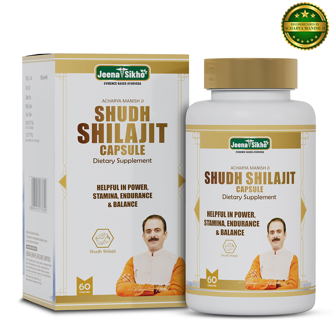 Shuddh Shilajit Capsule strength booster supporting power, stamina, endurance, energy and active lifestyle wellness