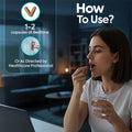 Somni Veda Calm Capsules usage guide showing 1–2 capsules at bedtime or as directed by a healthcare professional